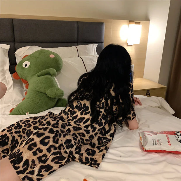 Women's Sleepwear Loungewear Set Short-Sleeved Shorts