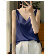 Silk Satin Women Double Shoulder Camisole Tank
