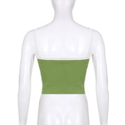 Sleeveless Knitted Crop Tops