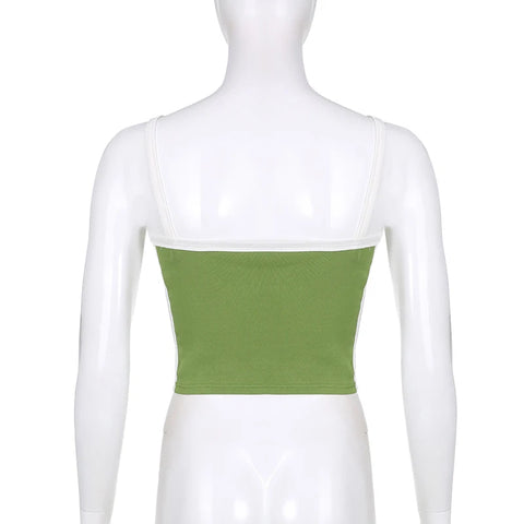 Sleeveless Knitted Crop Tops