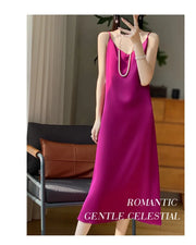 Sexy Comfortable Silk Slip One-Piece Dress RW-D13