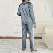 Women's Sleepwear Simple Satin Pajama Set Long Sleeve