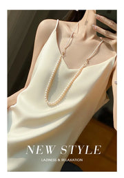 Sexy Comfortable Silk Slip One-Piece Dress RW-D13