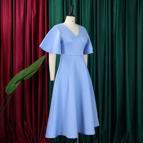 Elegant Party Dresses for Women V Neck Ruffles