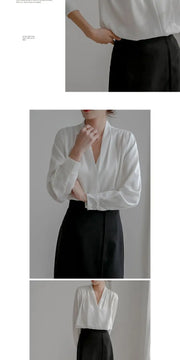 Silk Women's Shirt Long Sleeve Fashion