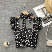 Crop Tops Camis Women Ruffles Sexy