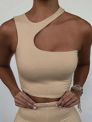 Cut Out Sexy Crop Off Shoulder