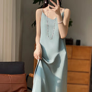 Sexy Comfortable Silk Slip One-Piece Dress RW-D13