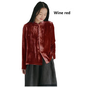 Silk Velvet Shirt Ladies, Long Sleeve