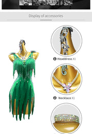 Womens Latin Dance Dresses Competition CostumeSuit
