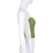 Sleeveless Knitted Crop Tops