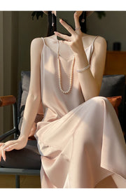 Sexy Comfortable Silk Slip One-Piece Dress RW-D13