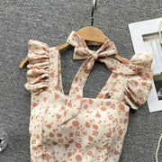 Crop Tops Camis Women Ruffles Sexy