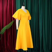 Elegant Party Dresses for Women V Neck Ruffles