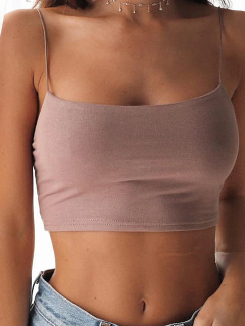 Sexy Tank Top Black Halter Crop Tops Women Summer