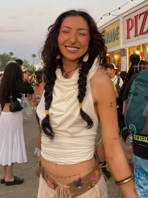 Hooded Crop Top Women Edgy Clothes Y2k