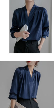 Silk Women's Shirt Long Sleeve Fashion