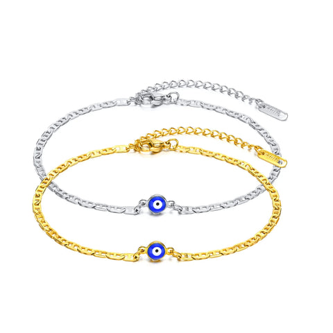 Anklets for Men, Turkey Evil Blue