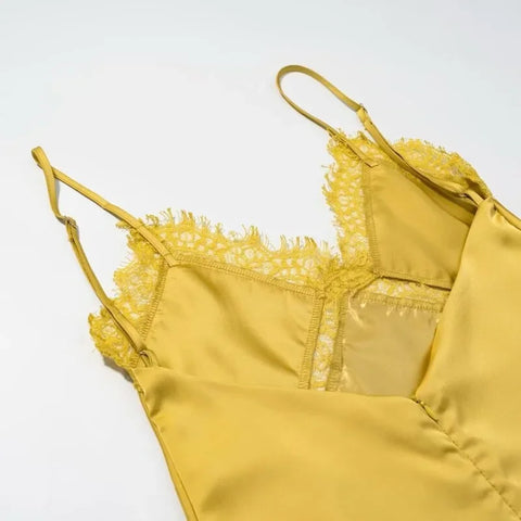 Silk Satin Texture Sexy Dress Women