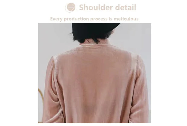 Silk Velvet Shirt Ladies, Long Sleeve