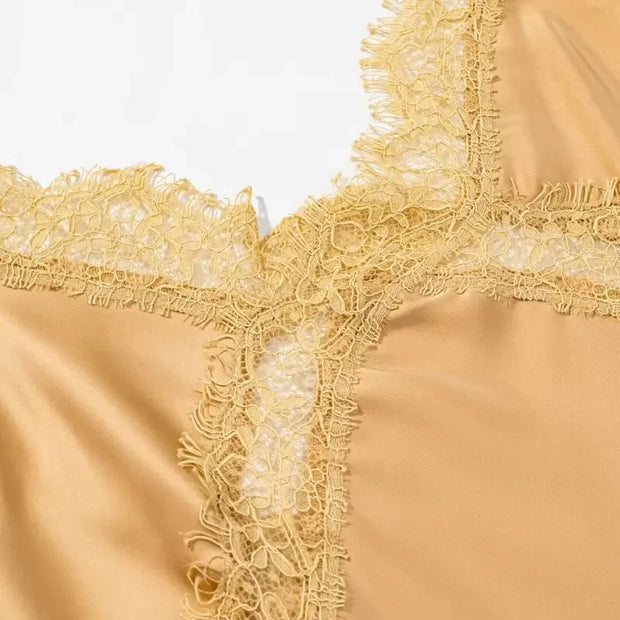 Silk Satin Texture Sexy Dress Women