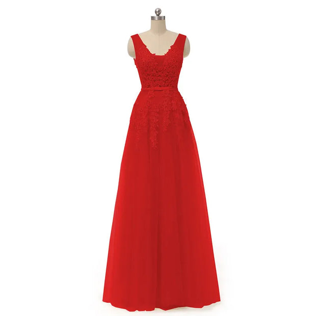 Elegant Evening Dresses فساتين سهرة Bride Banquet Floor-length Robe De Soiree Sexy Backless Long Lace Beading Party Prom Dress