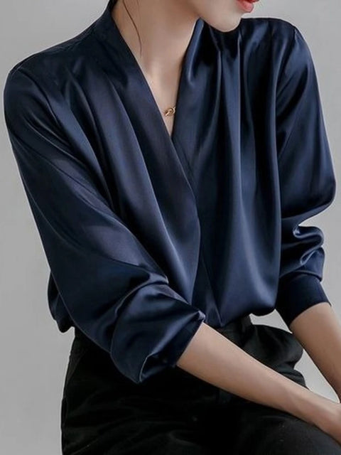 Silk Women's Shirt Long Sleeve Fashion