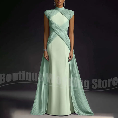 Evening Dresses for Women Fashion Pleated Draped