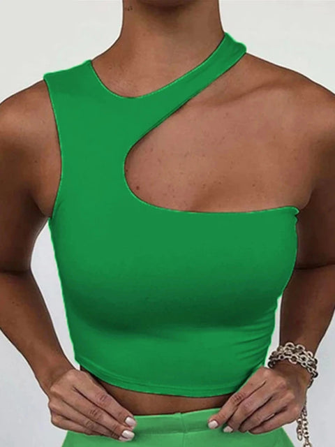Cut Out Sexy Crop Off Shoulder
