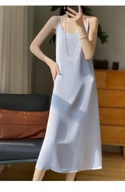 Sexy Comfortable Silk Slip One-Piece Dress RW-D13