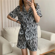 Women's Sleepwear Loungewear Set Short-Sleeved Shorts