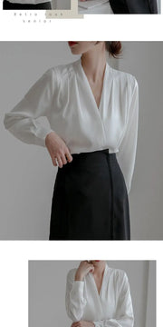 Silk Women's Shirt Long Sleeve Fashion