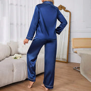 Women's Sleepwear Simple Satin Pajama Set Long Sleeve