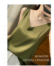 Silk Satin Women Double Shoulder Camisole Tank