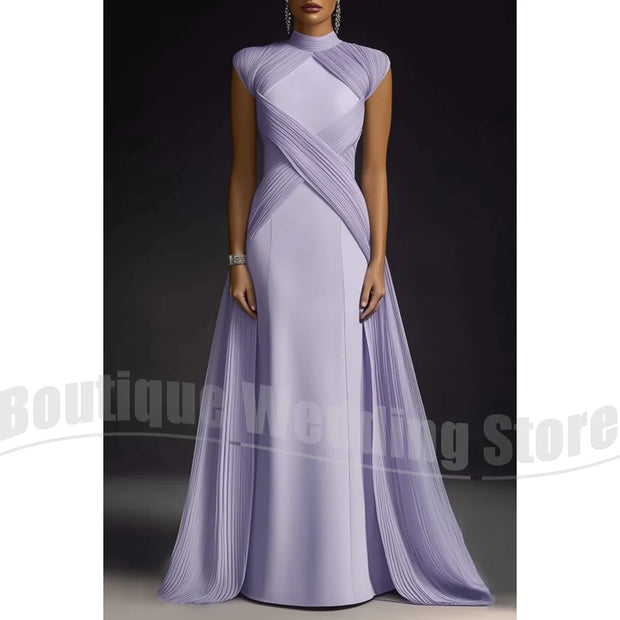 Evening Dresses for Women Fashion Pleated Draped