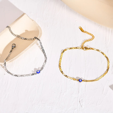 Anklets for Men, Turkey Evil Blue