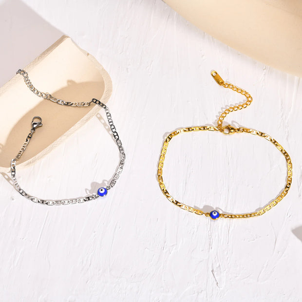 Anklets for Men, Turkey Evil Blue