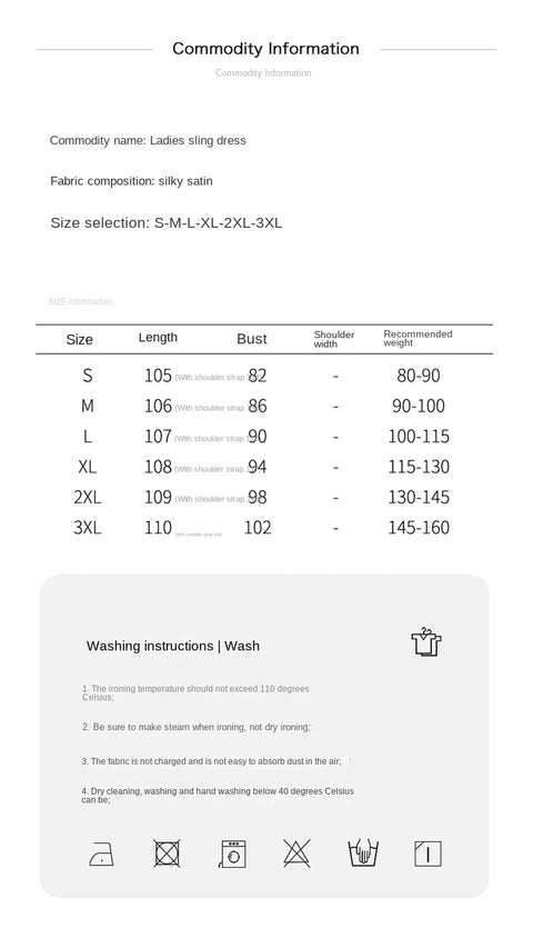 Sexy Comfortable Silk Slip One-Piece Dress RW-D13