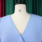 Elegant Party Dresses for Women V Neck Ruffles