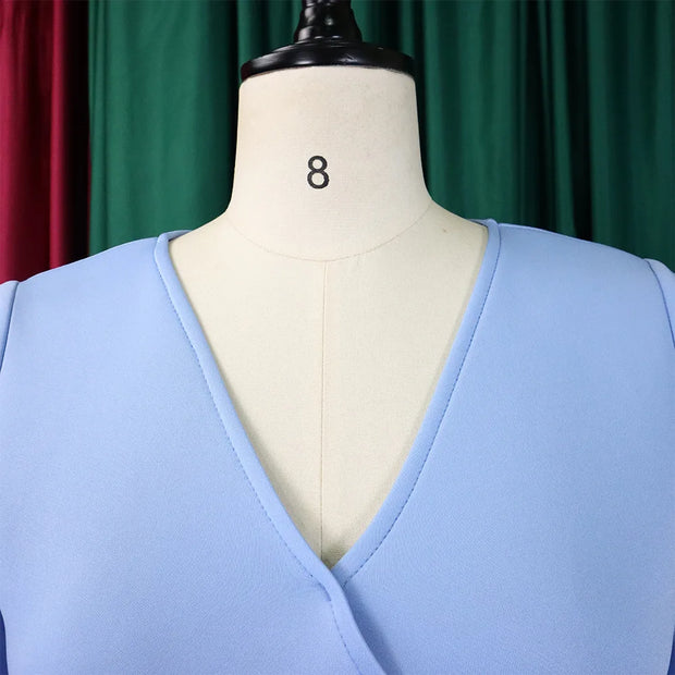 Elegant Party Dresses for Women V Neck Ruffles