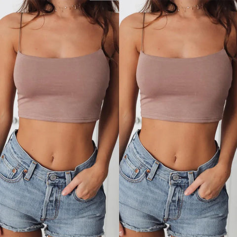 Sexy Tank Top Black Halter Crop Tops Women Summer
