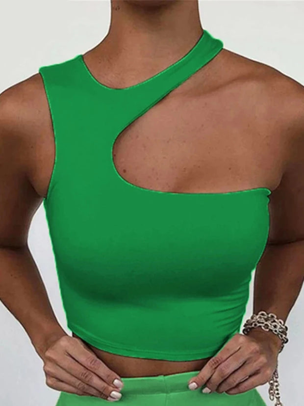 Cut Out Sexy Crop Off Shoulder