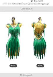 Womens Latin Dance Dresses Competition CostumeSuit