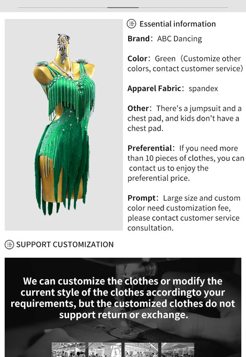 Womens Latin Dance Dresses Competition CostumeSuit