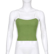 Sleeveless Knitted Crop Tops