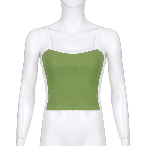 Sleeveless Knitted Crop Tops