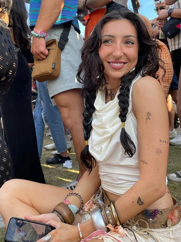 Hooded Crop Top Women Edgy Clothes Y2k