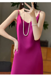 Sexy Comfortable Silk Slip One-Piece Dress RW-D13