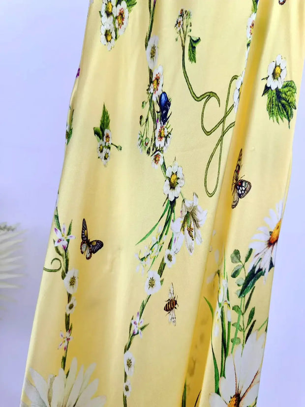 100% Silk Women Crystal Beade