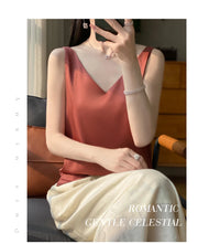 Silk Satin Women Double Shoulder Camisole Tank